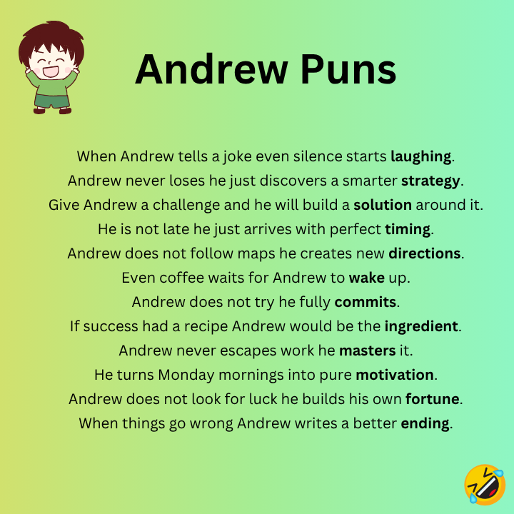 Andrew Puns One Liners