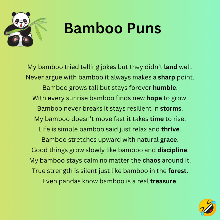 Bamboo Puns One Liners