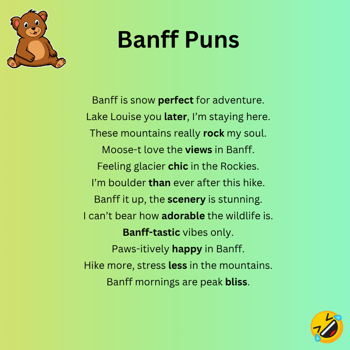 Banff Puns for Instagram
