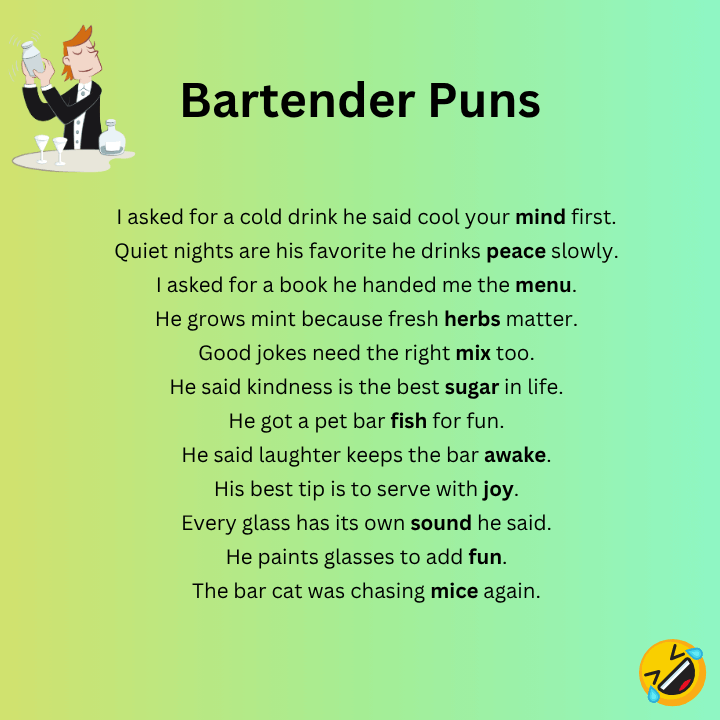 Bartender Puns