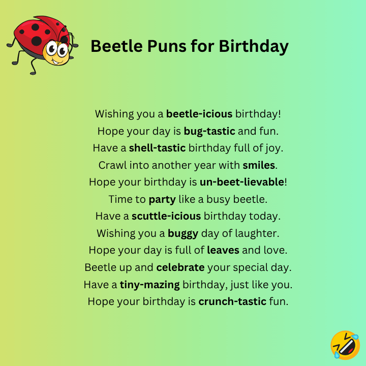 Beetle Puns for Birthday