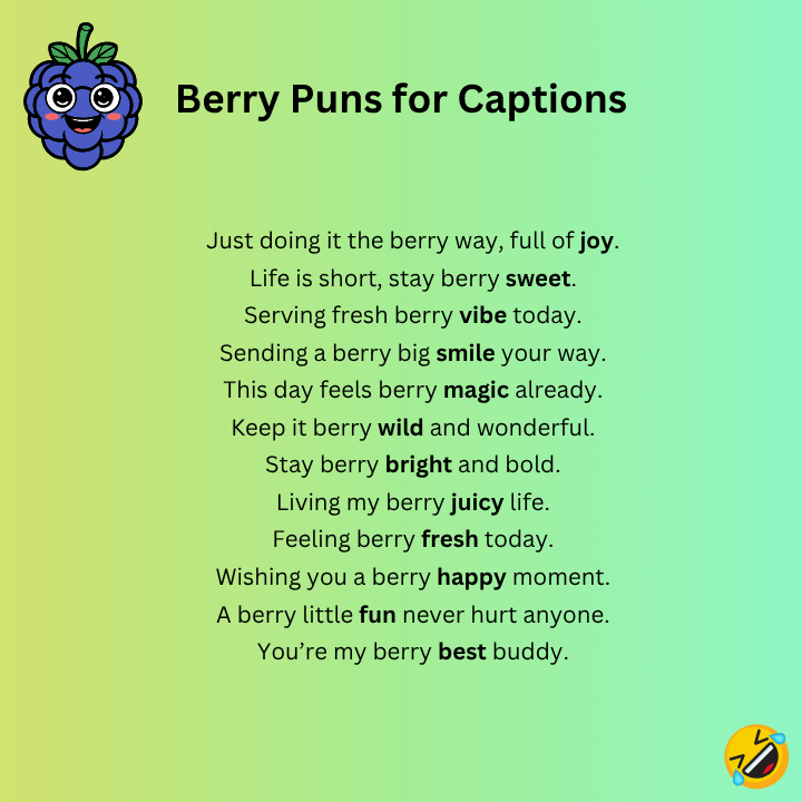 Berry Puns for Captions