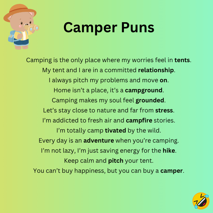 Camper Puns One Liners