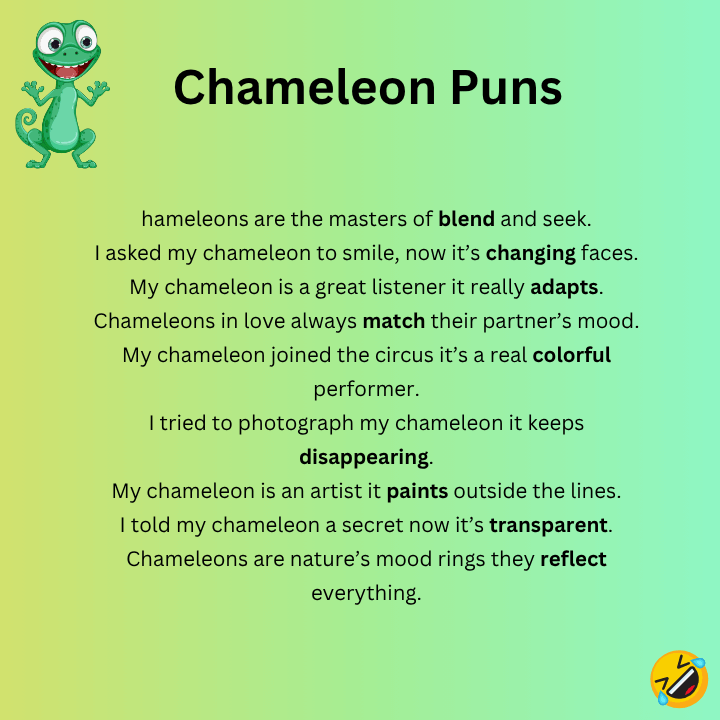 Chameleon Puns One-Liners