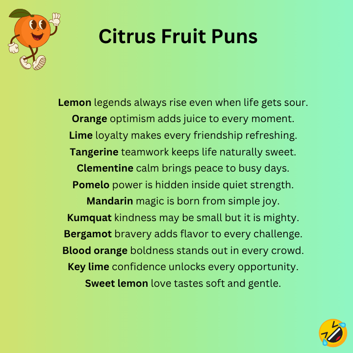 Citrus Fruit Puns
