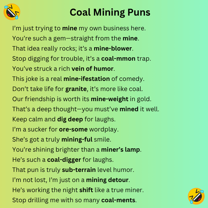 Coal Mining Puns