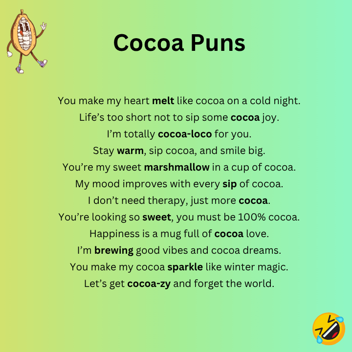 Cocoa Puns One Liners