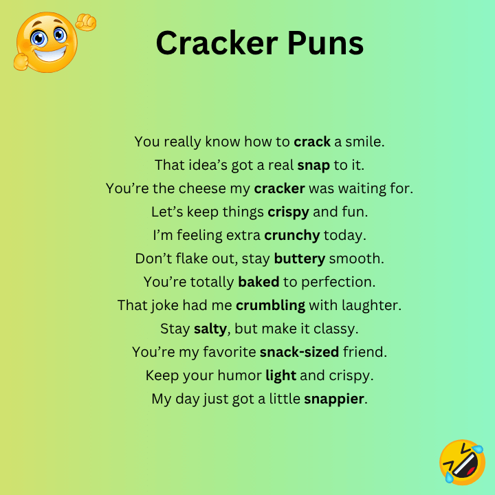 Cracker Puns One-Liners