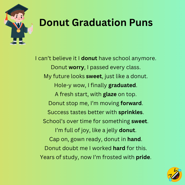Donut Graduation Puns