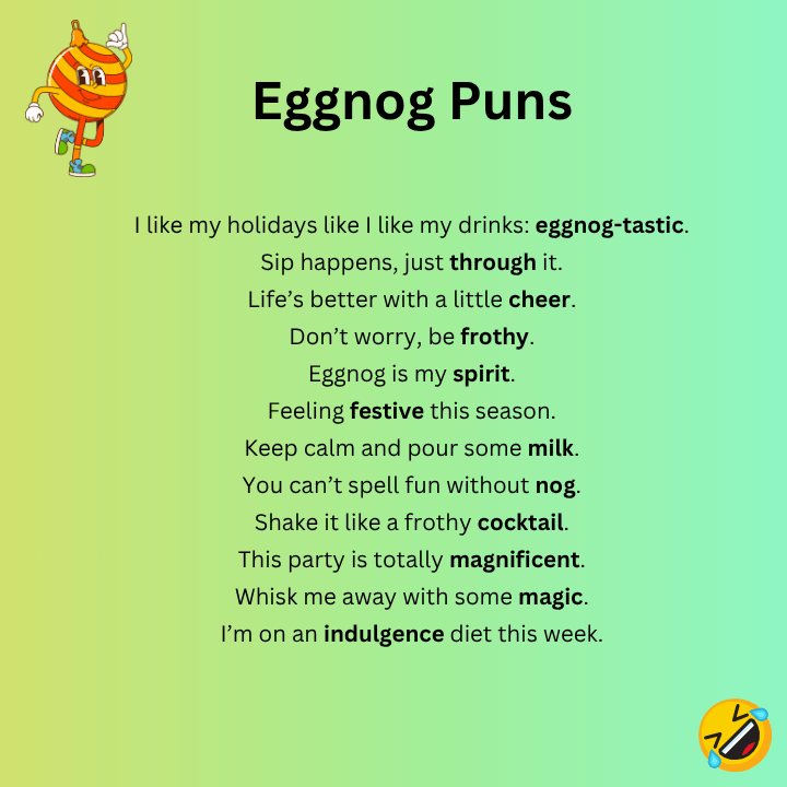 Eggnog Puns One-Liners