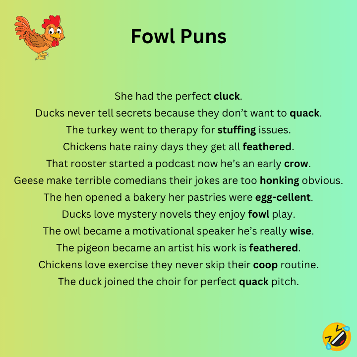 Fowl Puns One-Liners