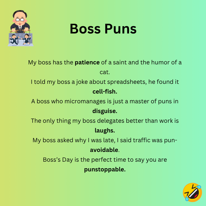Funny Boss Puns