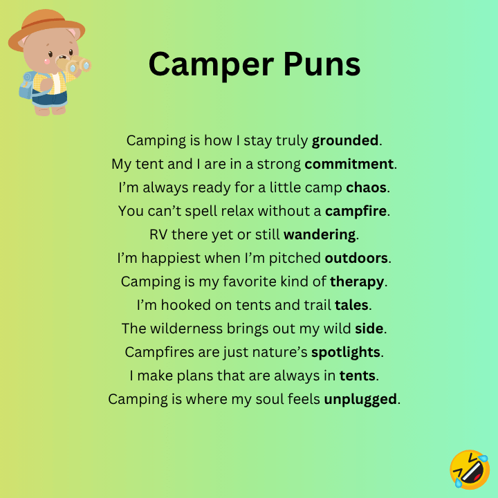 Funny Camper Puns