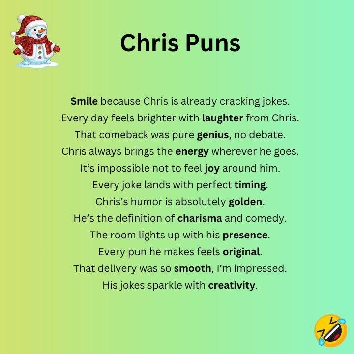 Funny Chris Puns