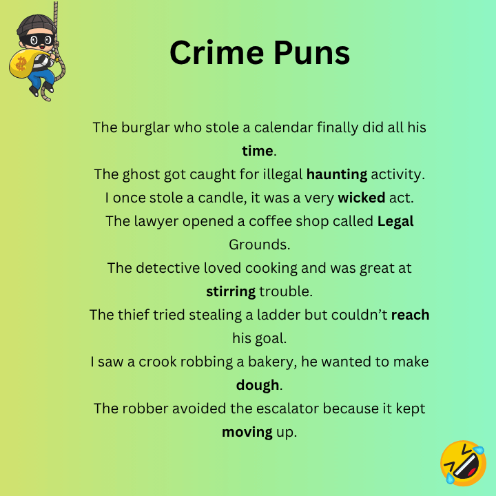 Funny Crime Puns