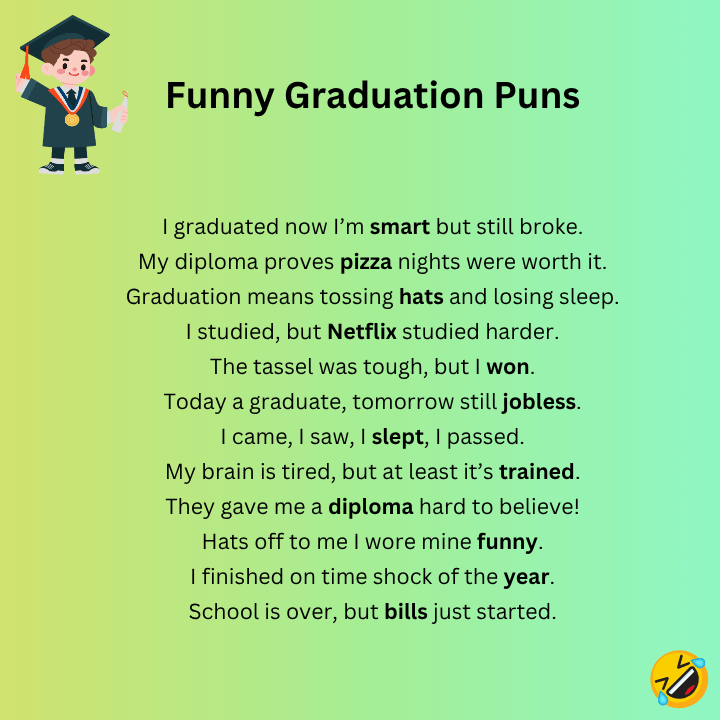 Funny Graduation Puns
