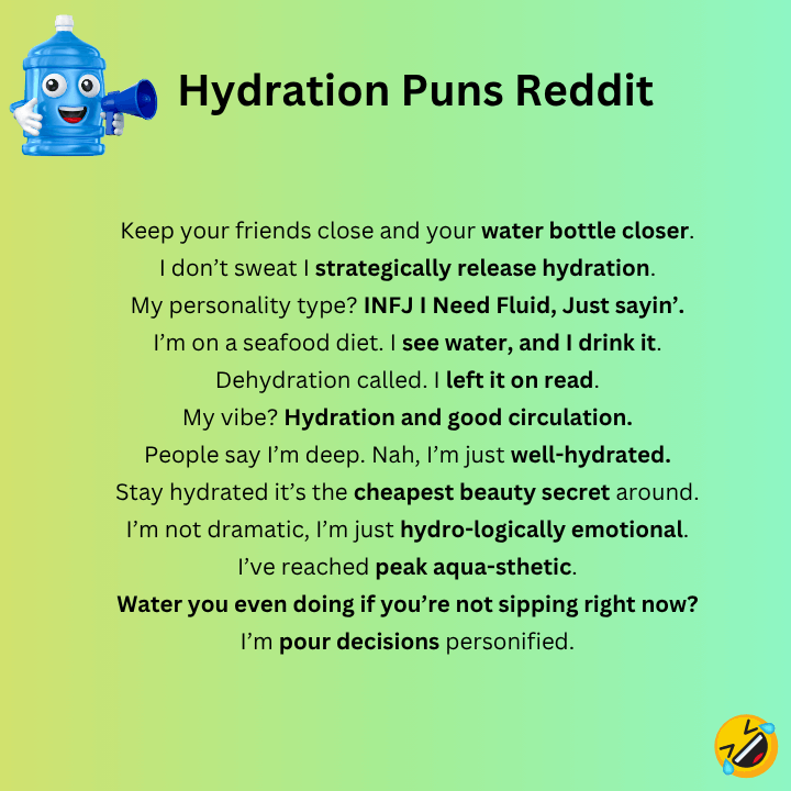 Hydration Puns Reddit