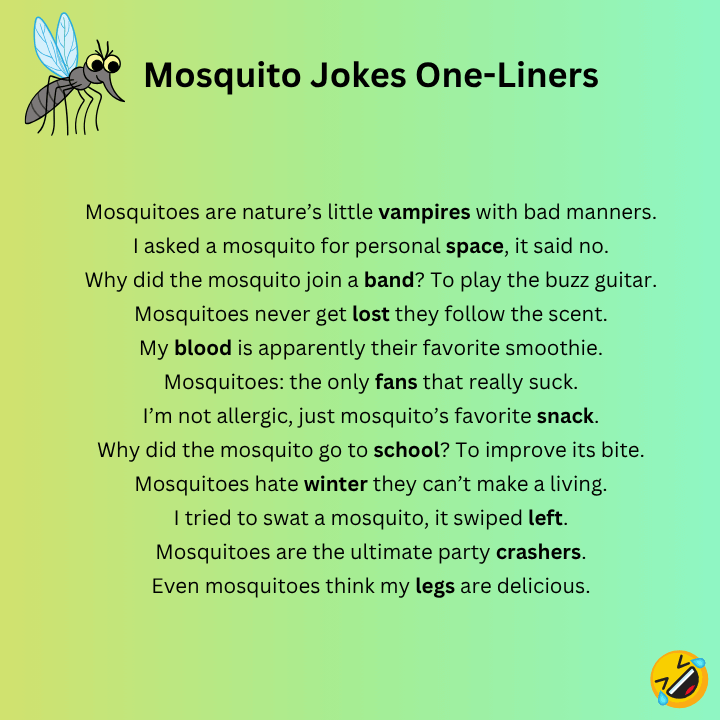 Mosquito Jokes One-Liners 