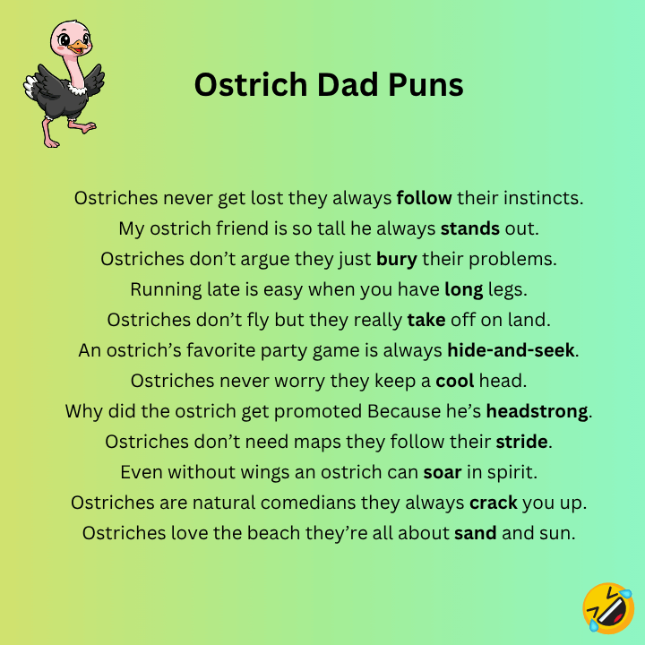 Ostrich Dad Puns