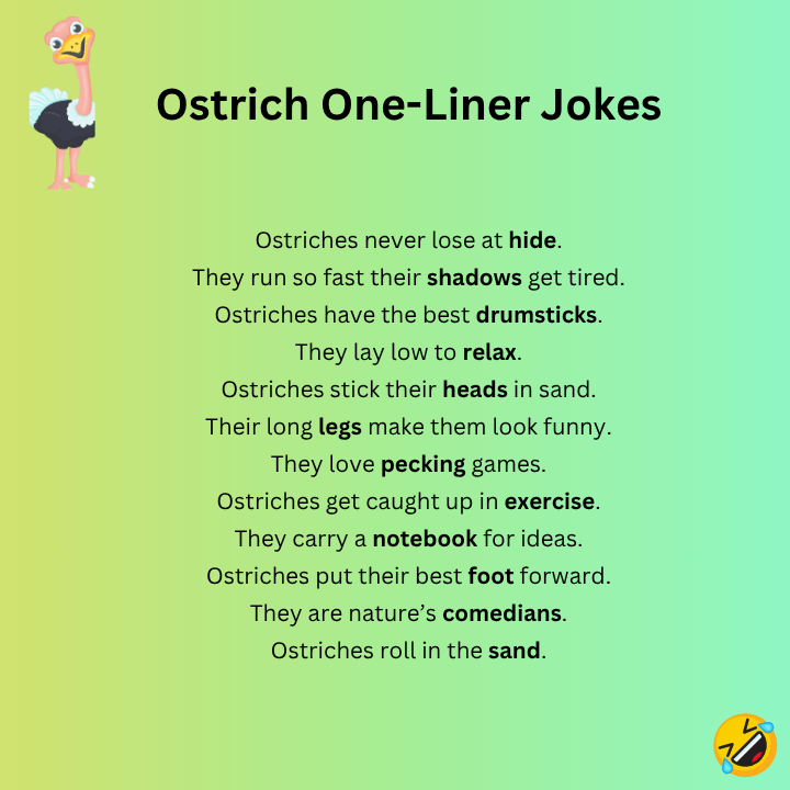Ostrich One-Liner Jokes