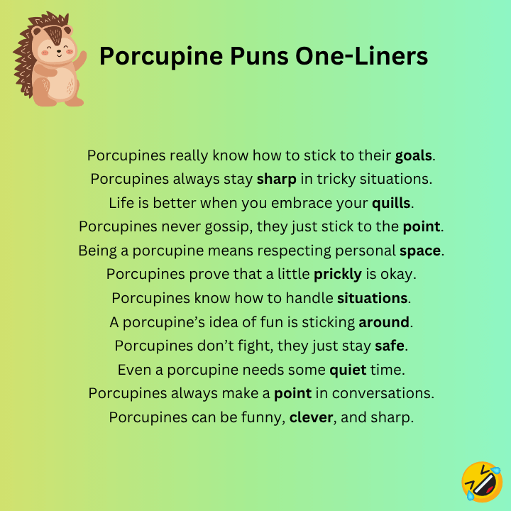 Porcupine Puns One-Liners