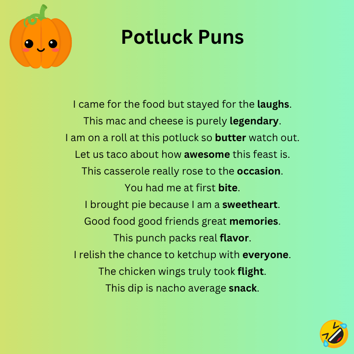 Potluck Puns One Liners