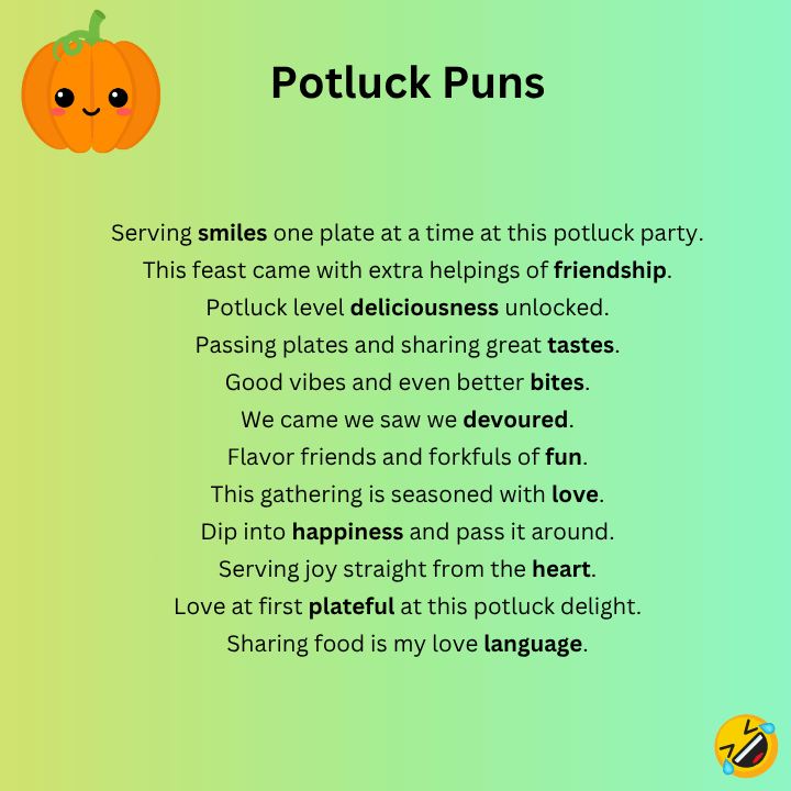 Potluck Puns for Caption