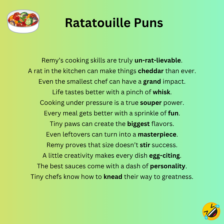 Ratatouille Puns for Reddit