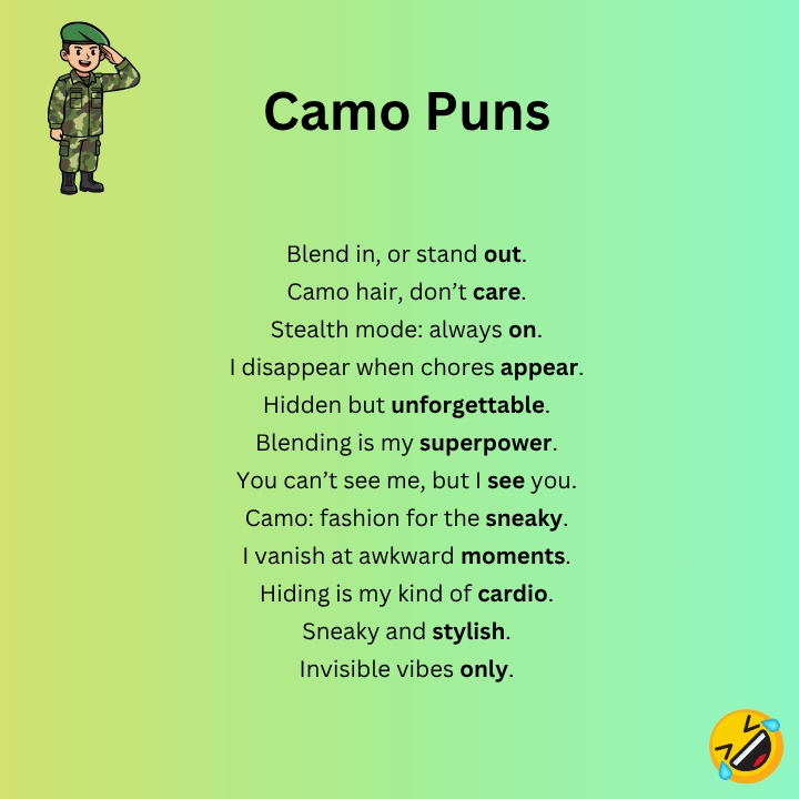 Short Camo Puns