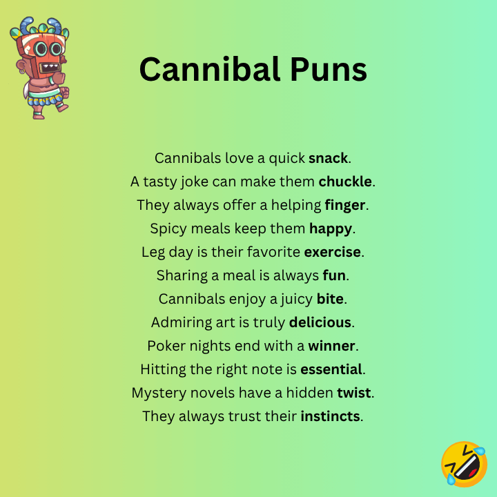 Short Cannibal Puns
