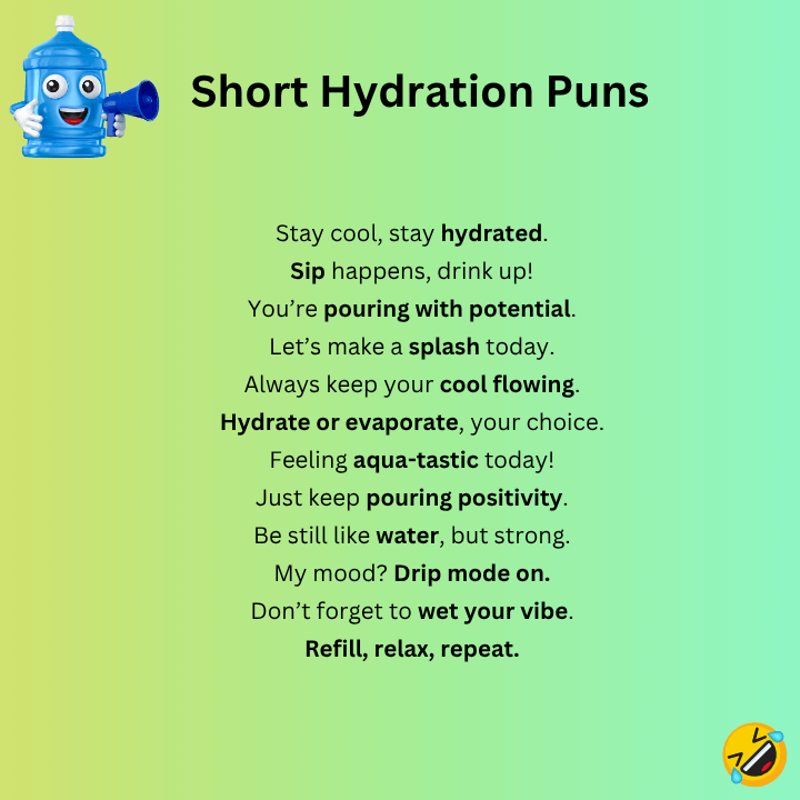 Short Hydration Puns