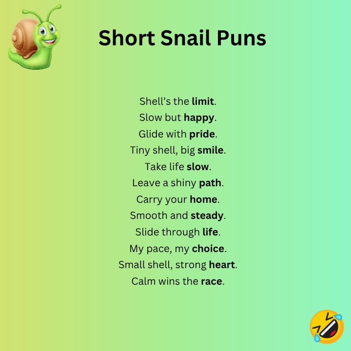 Short Snail Puns