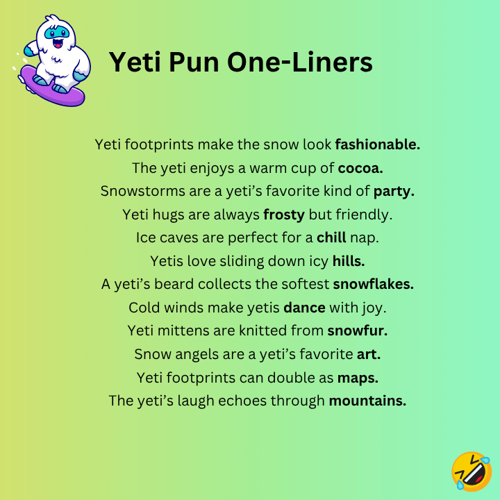 Yeti Pun One-Liners