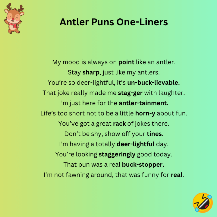 Antler Puns One Liners 