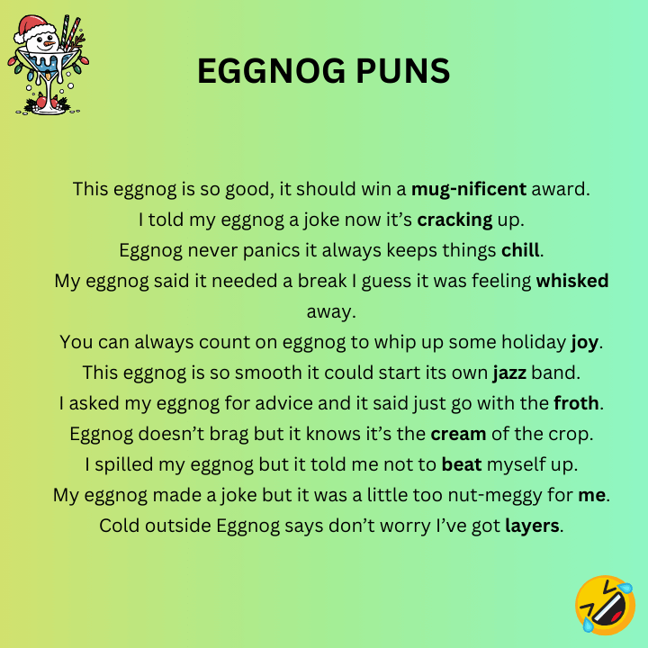 Eggnog Puns  