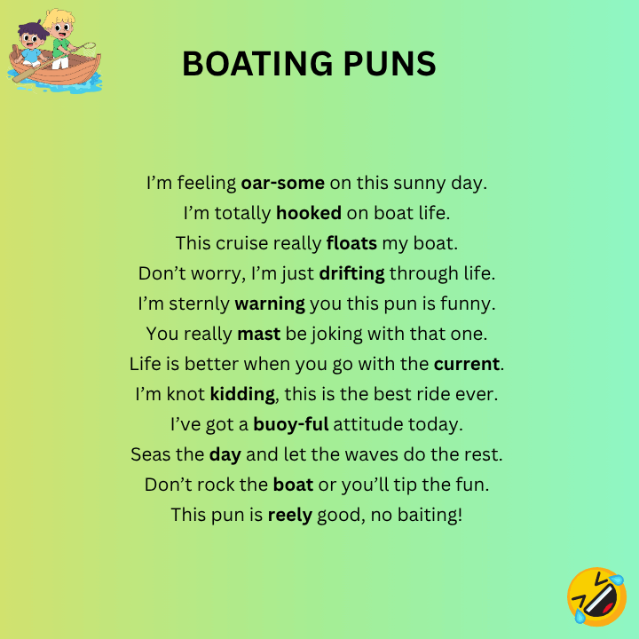 Funny Boating Puns