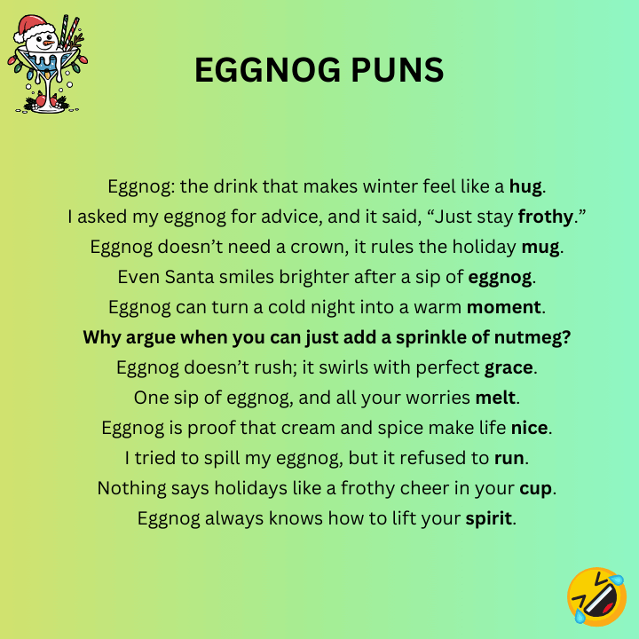 Funny Eggnog Puns