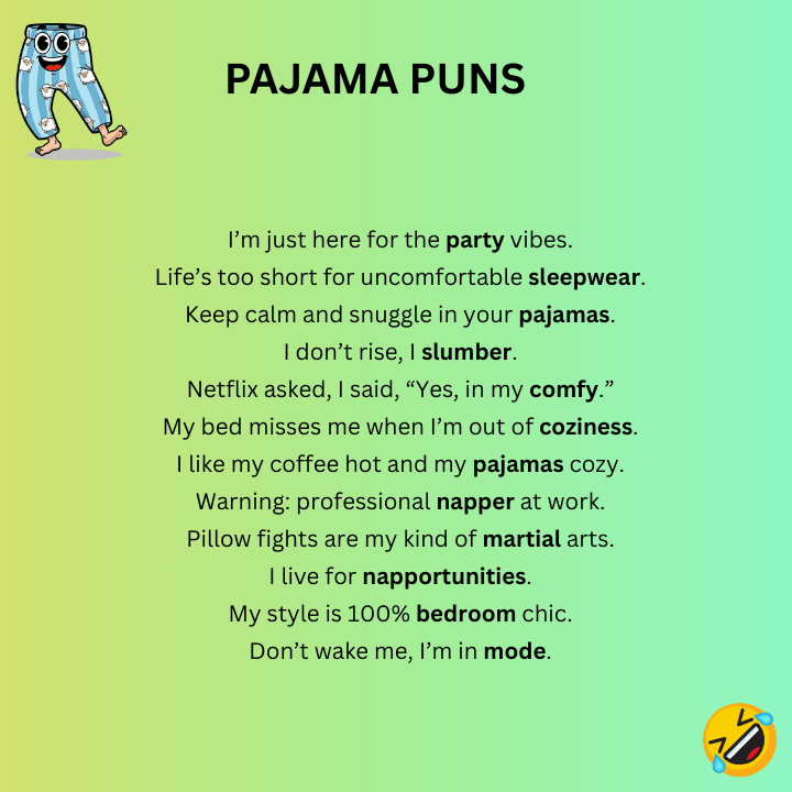 Funny Pajama Puns