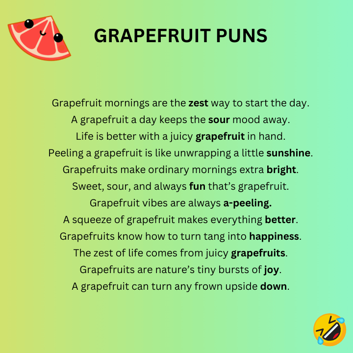 Grapefruit Puns One-Liners