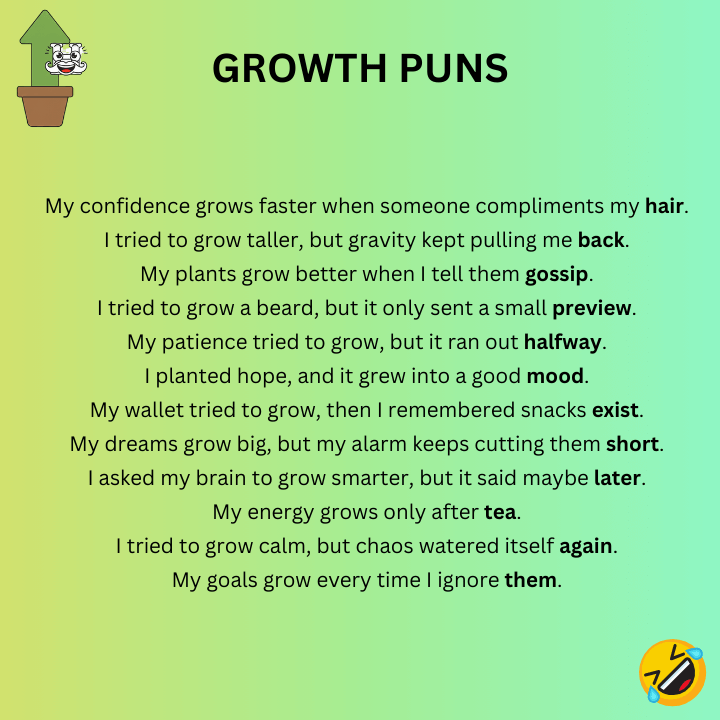 Growth Puns One-Liners