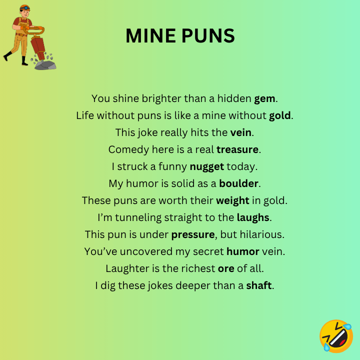 Mine Puns One-Liners