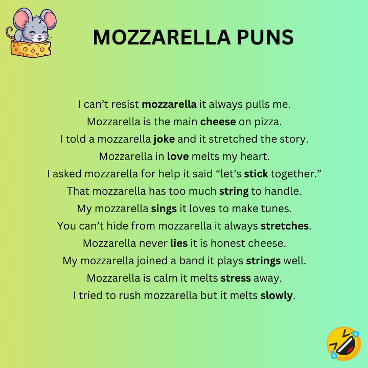 Mozzarella Puns One-Liners