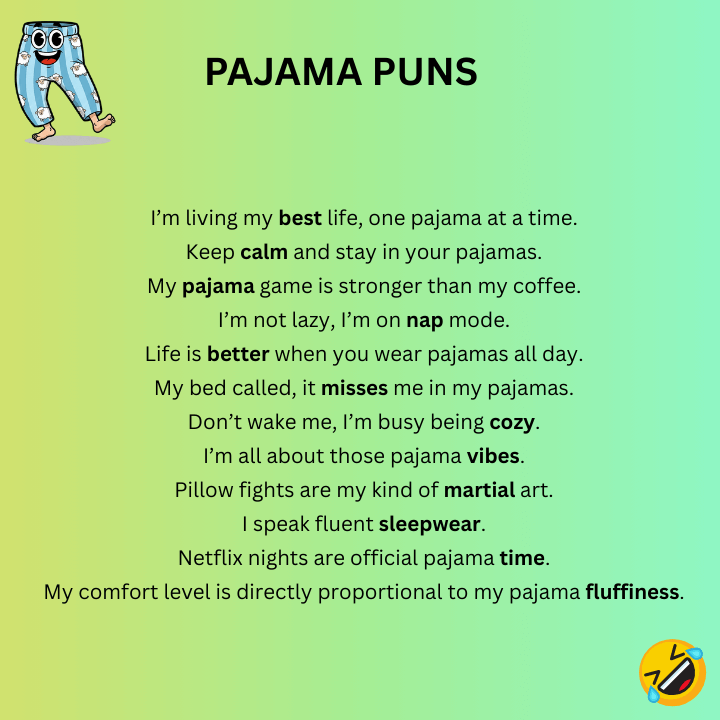 Pajama Puns One Liners