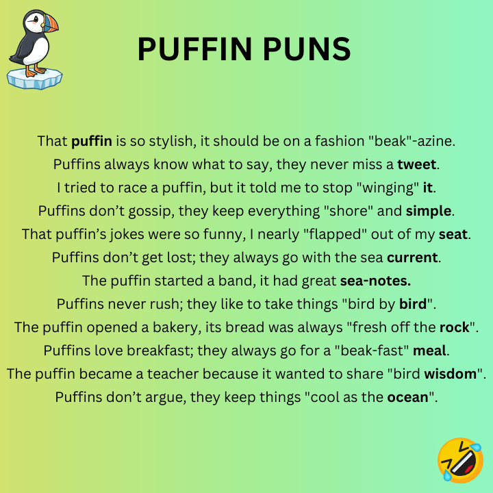 Puffin Puns