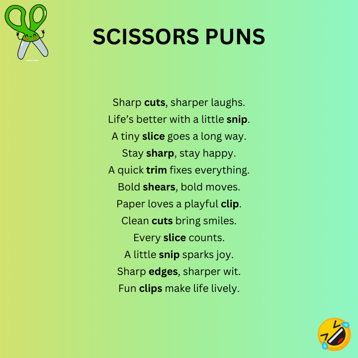 Short Scissors Puns  