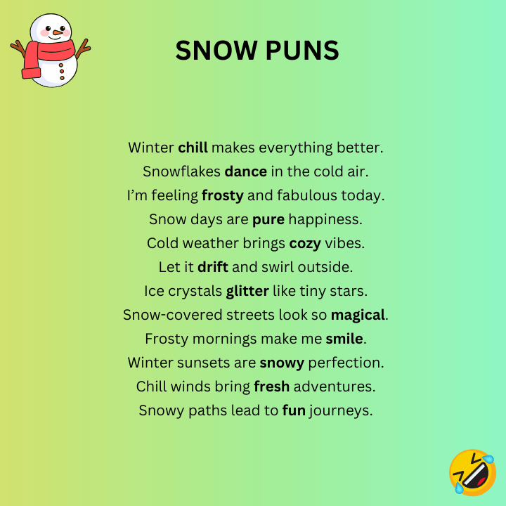 Snow Puns One-Liners