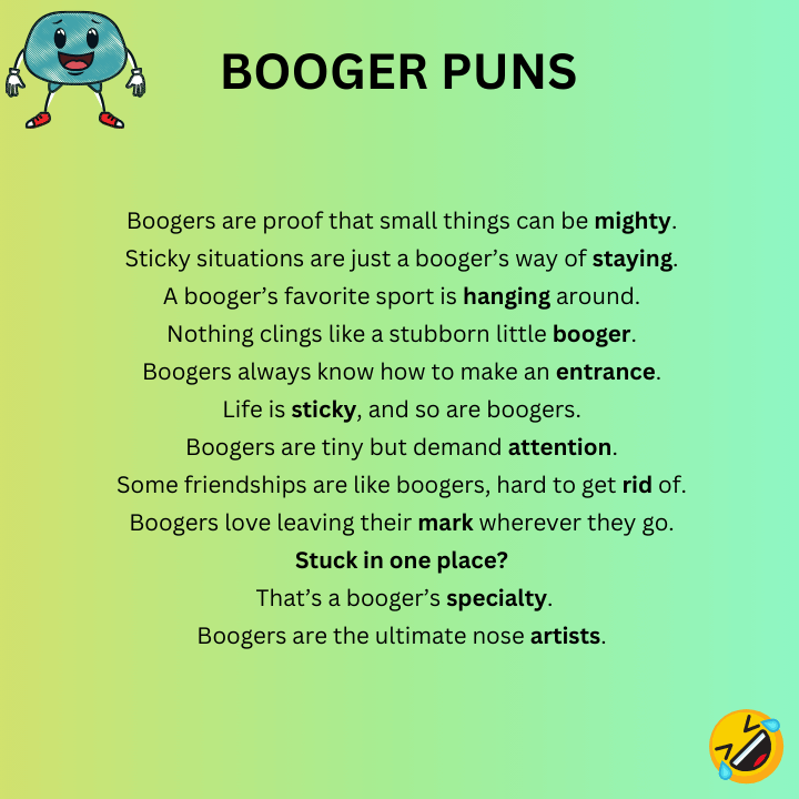 Booger Puns One-Liners