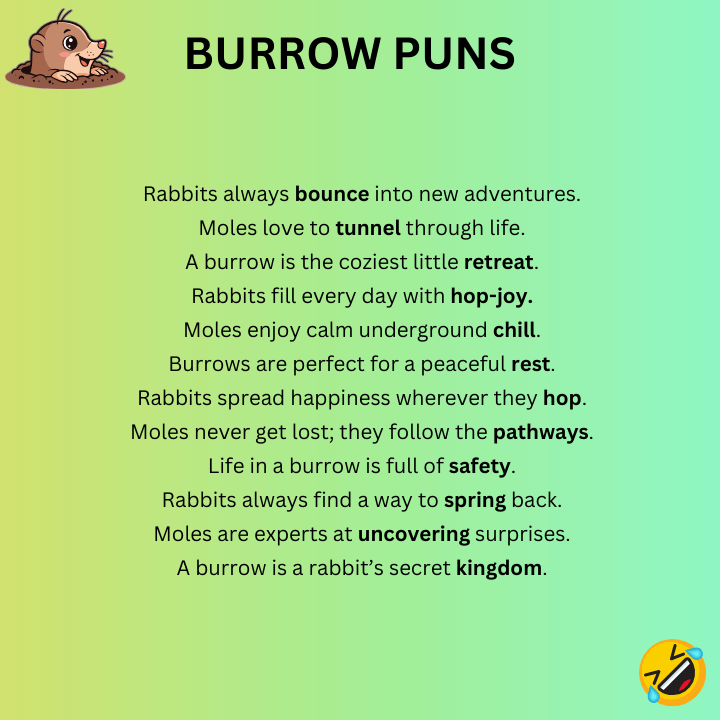 Burrow Puns One-Liners