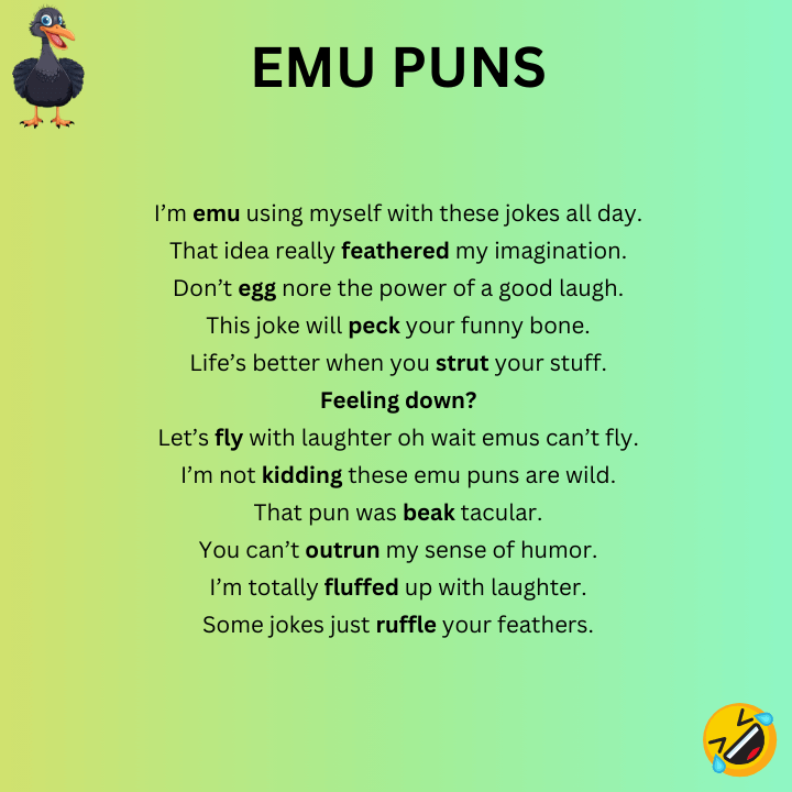 Emu Puns