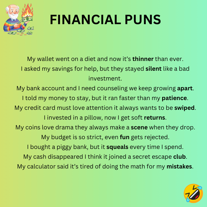Financial Puns One-Liners